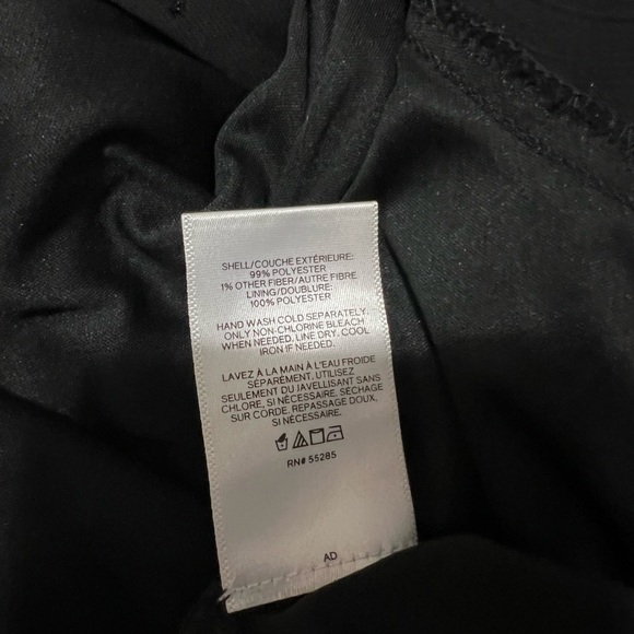 Express Black Swiss Dot Romper Size Medium Belted Faux Wrap Pleated - Picture 4 of 5